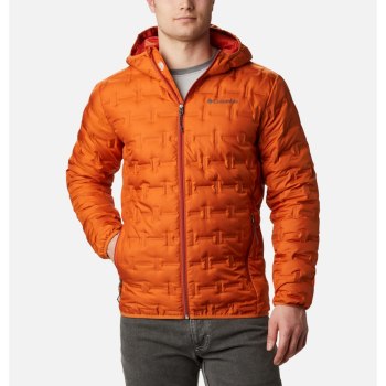 Columbia Delta Ridge Down Hooded, Chamarras Naranjas Para Hombre | 752604-PMO